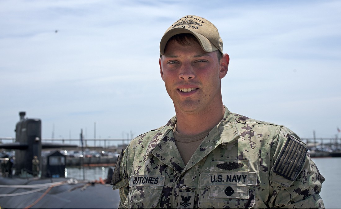 Nathan Hutches, a Matanzas High School graduate and Palm Coast native, is currently serving aboard a Los Angeles-class submarine USS Albany (SSN 753). Photo courtesy of the Navy Office of Community Outreach