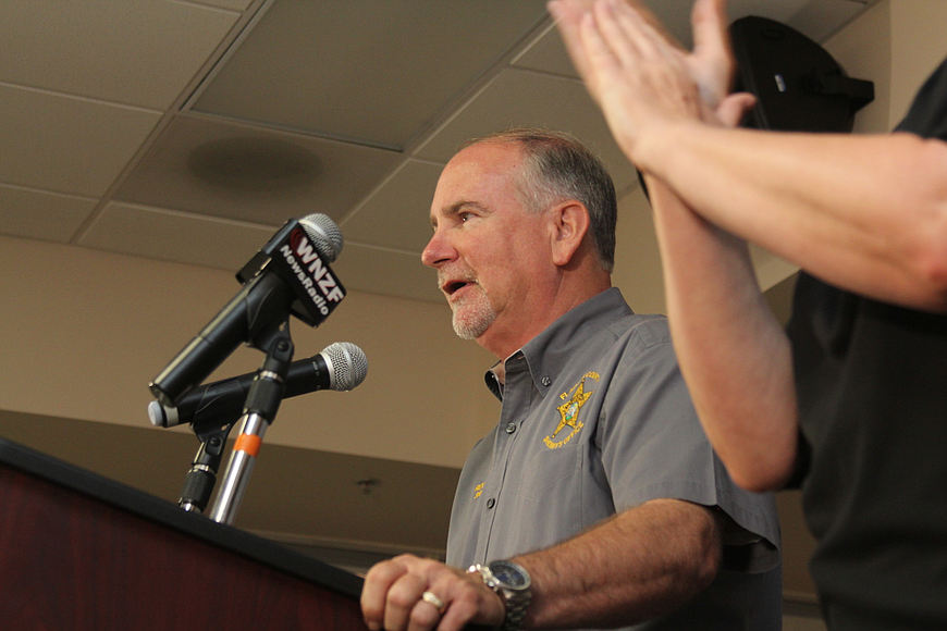 Sheriff Rick Staly speaks at a press conference. File photo