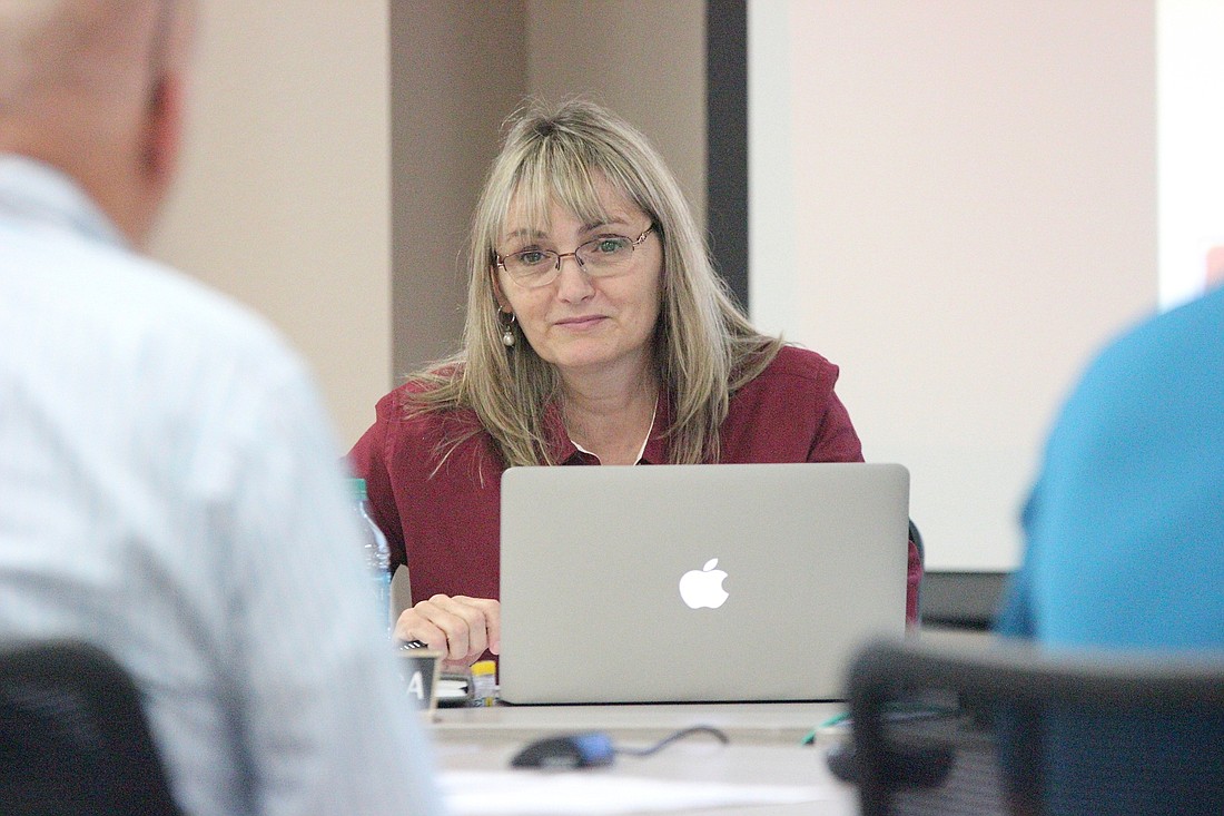 School Board member Maria Barbosa during an Oct. 15 board workshop (Photo by Jonathan Simmons)