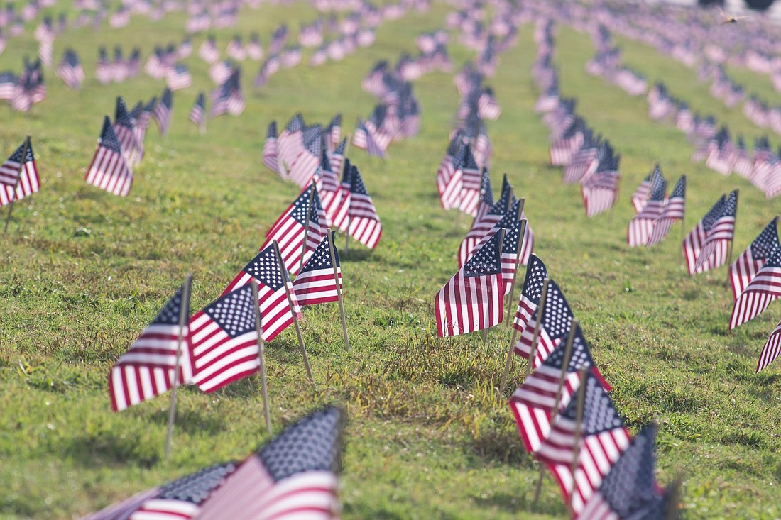 American flags. Photo by Andrew Pons