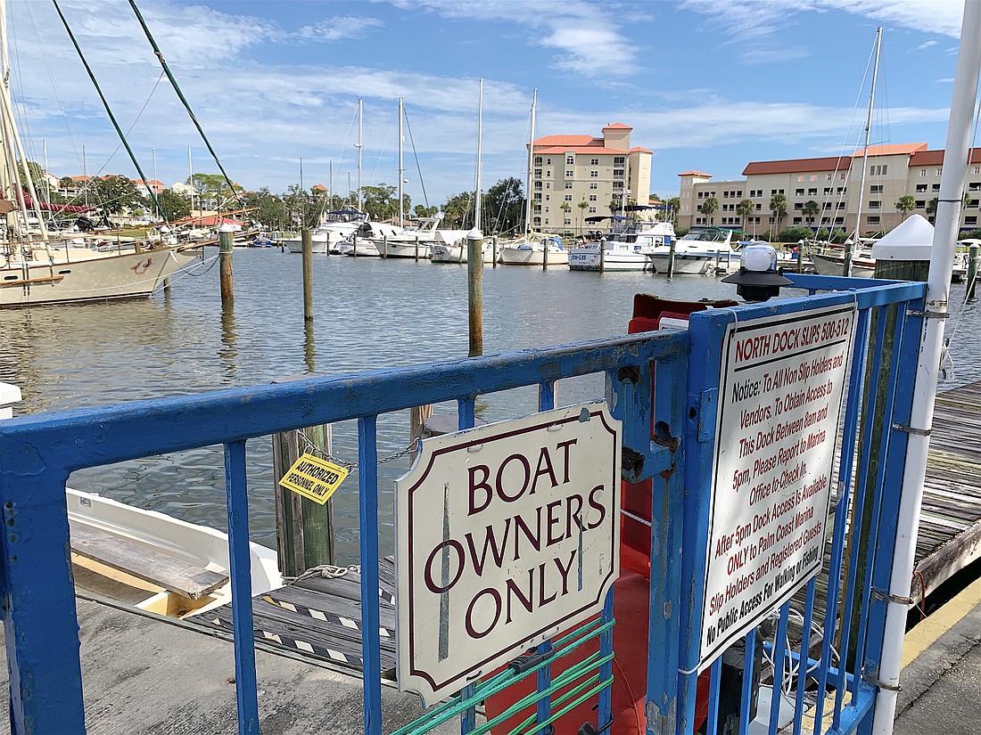 Developers have proposed a five-story, 193-unit condoÂ building and a five-story, 120-room hotel and two restaurants at the Palm Coast Marina. Photo by Brian McMillan
