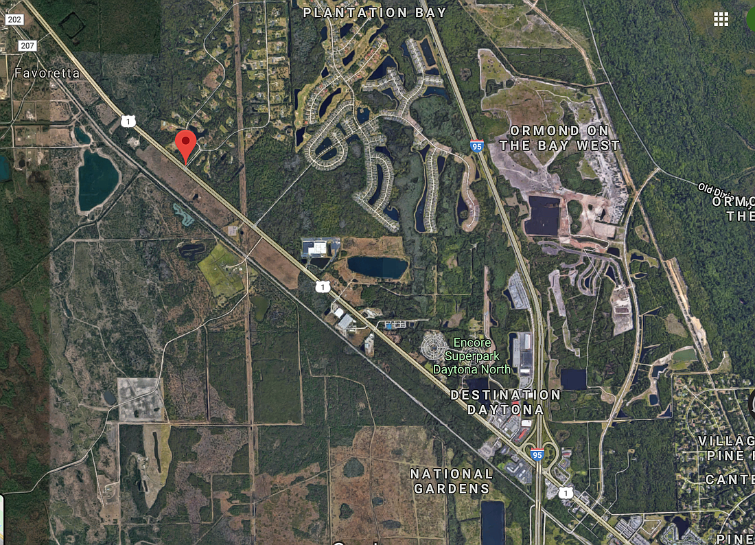 The site of the crash. Google Maps image