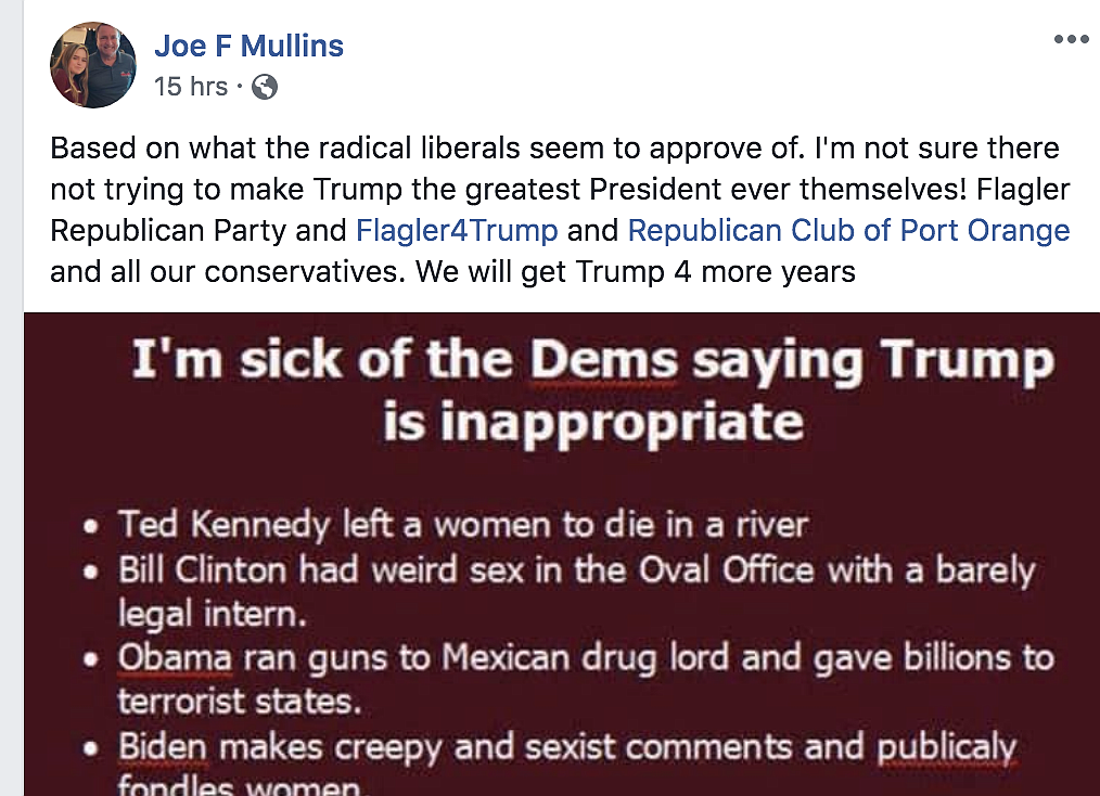 An image from Joe Mullins' personal Facebook account.