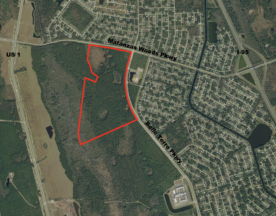 The location of the proposed development. Image courtesy of the city of Palm Coast