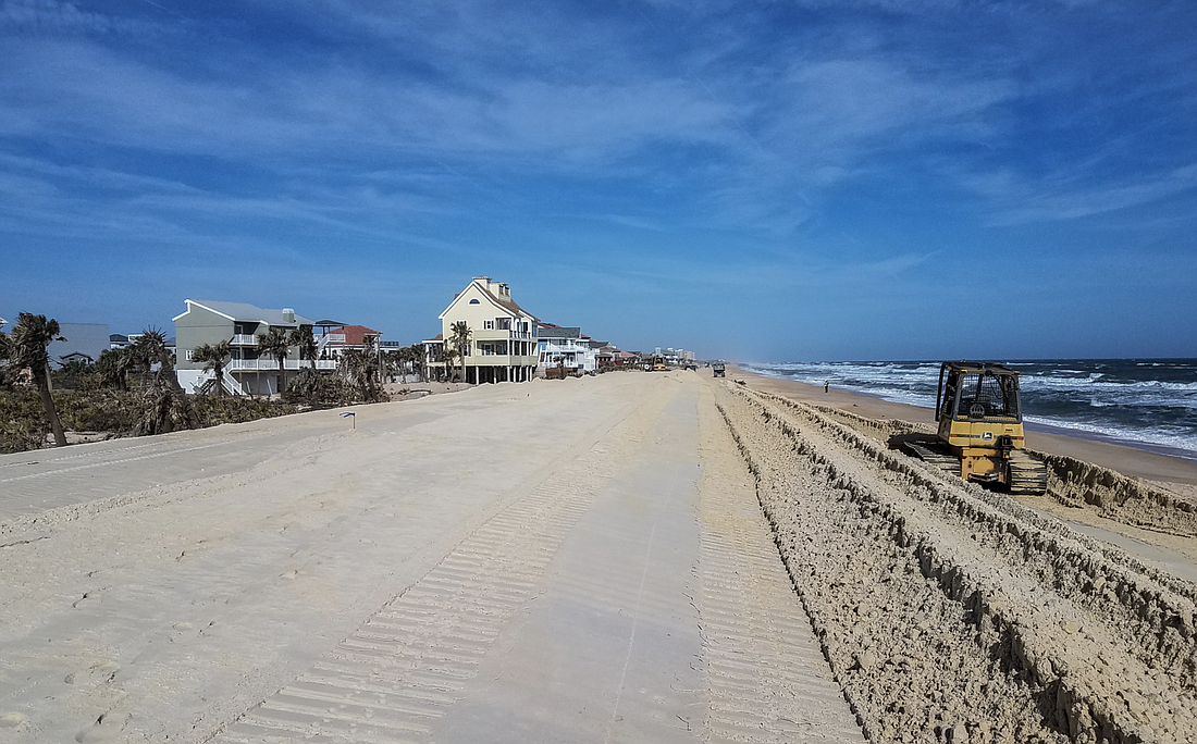 County dune work in the northern portion of the beach.  Courtesy photo