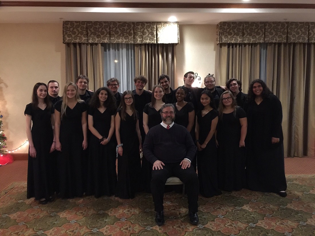 MHS Chorale with director Lens Oliva. Photo by Gail irvine