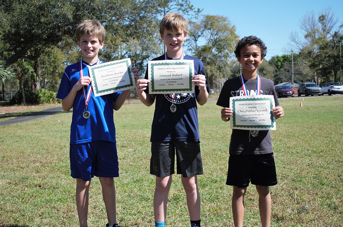 From left to right: Matthew Hucka, Samuel Hebert and Christopher Terrell. Courtesy photo