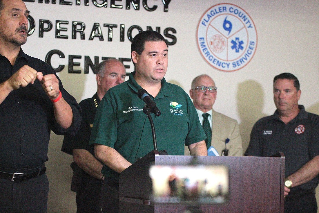 Flagler County Emergency Management Director Jonathan Lord. Photo by Jonathan Simmons