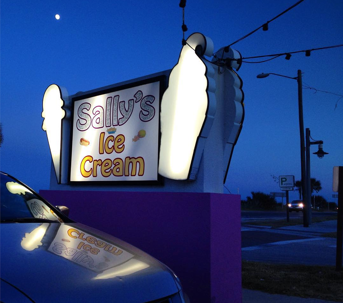Sally's Ice Cream is at 401 N.Â Oceanshore Blvd., Flagler Beach. Photo from 2015 by Brian McMillan