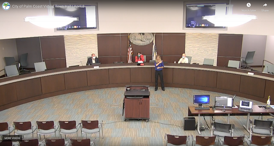 Palm Coast held a Virtual Town Hall on Palm Coast Connect April 8. Image courtesy of the city of Palm Coast