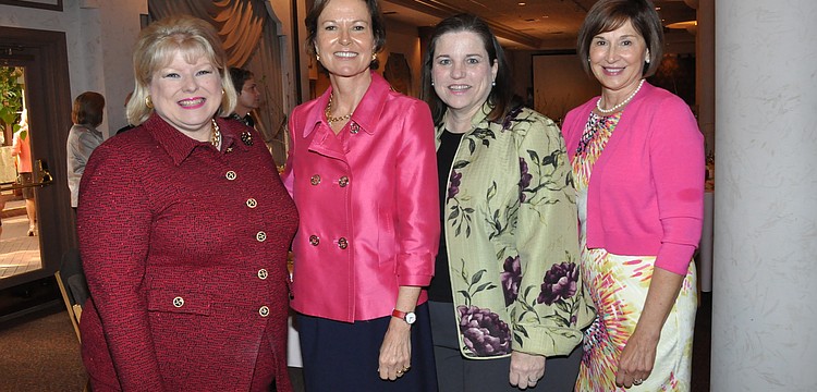 Honorary Chairwoman Debbi Benedict, speaker Kati Marton, event Chairwoman Cheryl Burnstein and Sue Hoffman