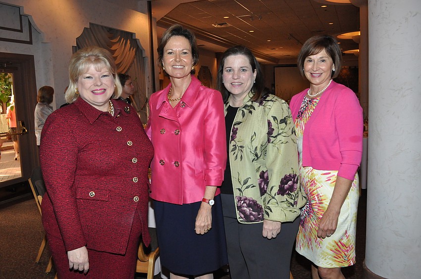 Honorary Chairwoman Debbi Benedict, speaker Kati Marton, event Chairwoman Cheryl Burnstein and Sue Hoffman