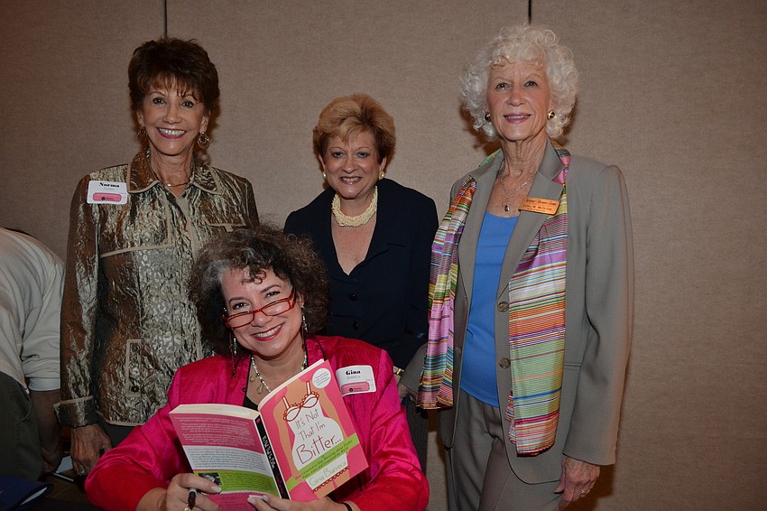 Featured speaker Gina Barreca, 2012 Renaissance Luncheon Chairwoman Norma Cohen, Womenâ€™s Resource Center CEO Janice Zarro and Board Chairwoman Lydia McIntire