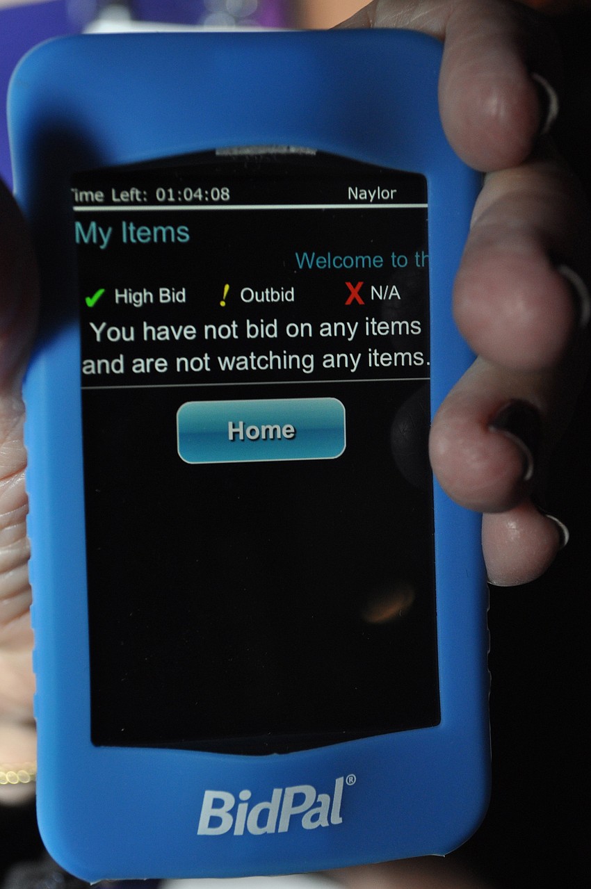 Each guest was given a BidPal, which they used to bid on auction items.