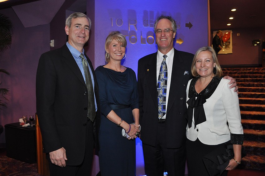 David Brackett and Joanna Pace with Joel and Diane Schleicher