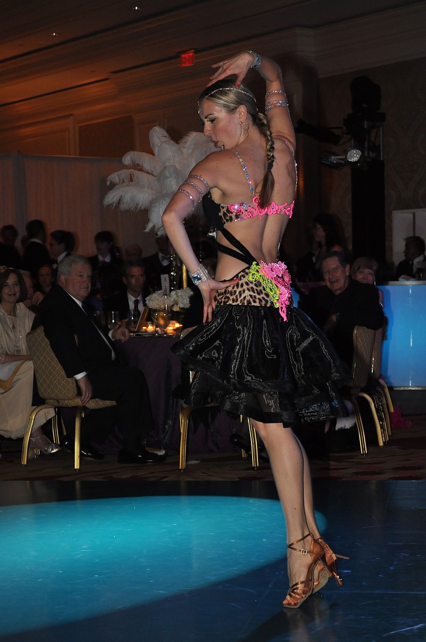 This couple wowed guests with their amazing dance routines.