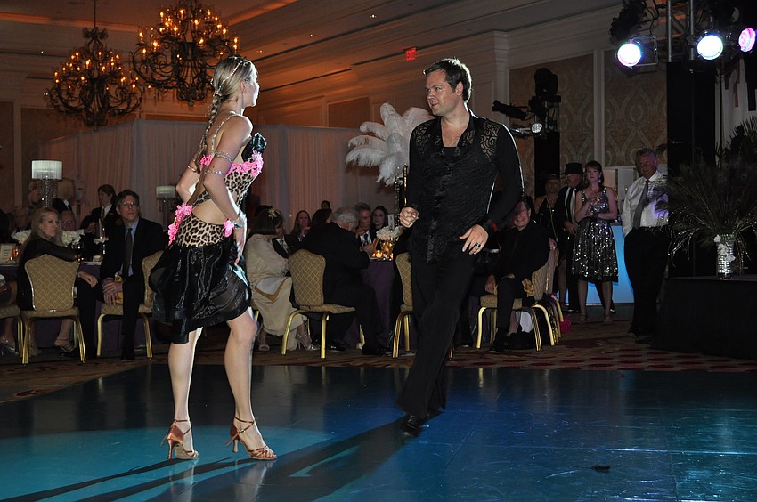 This couple wowed guests with their amazing dance routines.