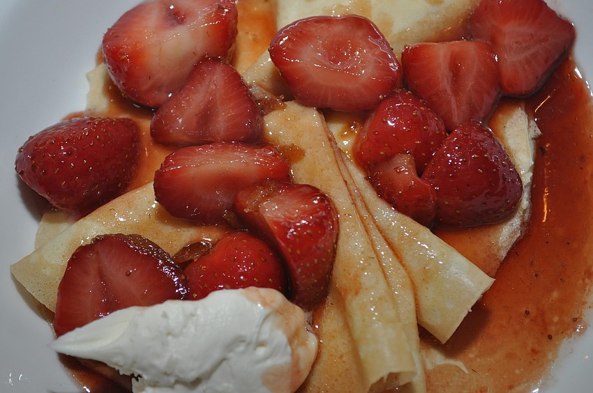 Strawberry flambÃ©!