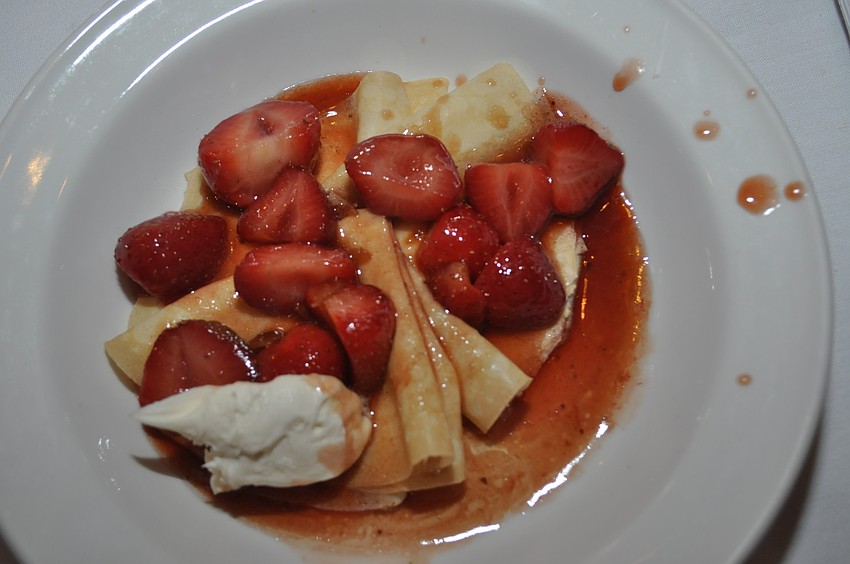 Strawberry flambÃ©!