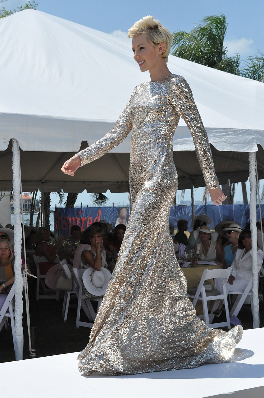 Models strutted the runway in Saks Fifth Avenue fashions.
