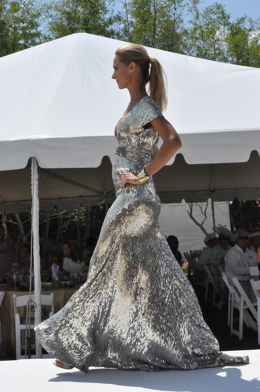 Models strutted the runway in Saks Fifth Avenue fashions.