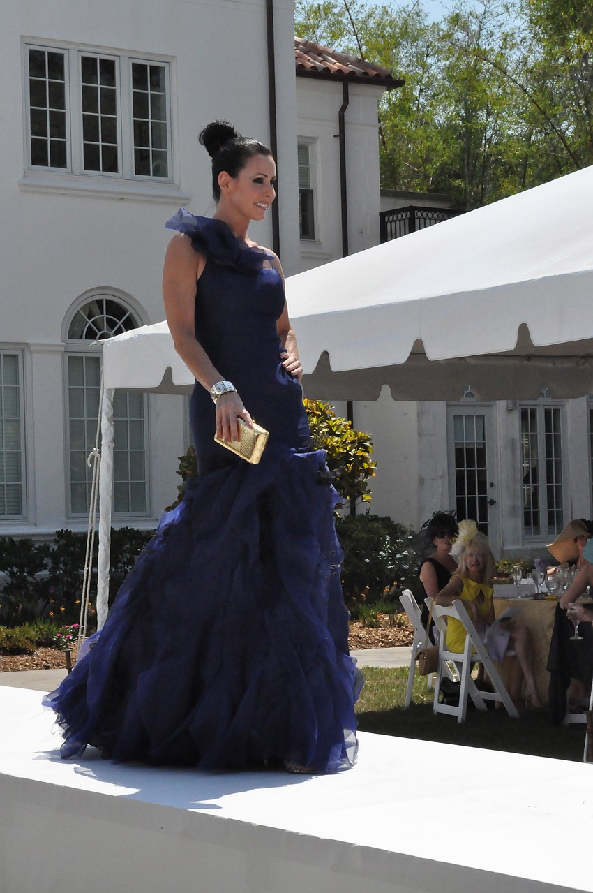 Models strutted the runway in Saks Fifth Avenue fashions.