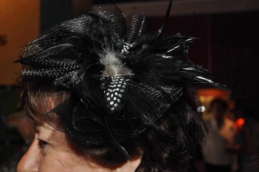 Mary Mackie donned a fascinator at the event.