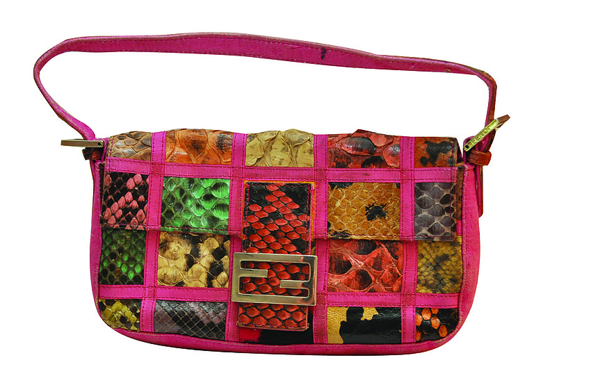 FENDI
<br><br>
â€œMy Malibu Barbie baguette. Itâ€™s so pink and it doesnâ€™t apologize about being so pink. It just goes for it.â€