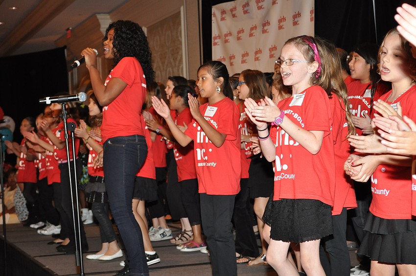 Alyssa White and the Girls Inc. Choir performed 