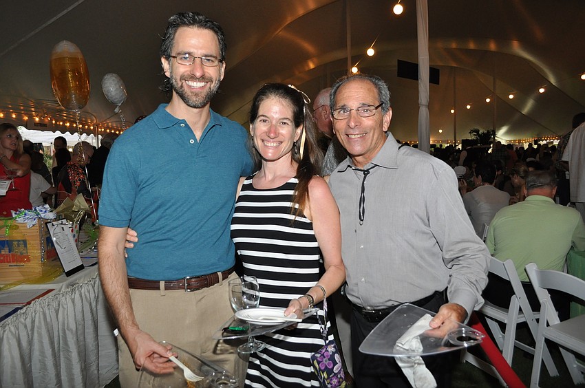 Rabbis Brenner and Elaine Glickman with Larry Liberman