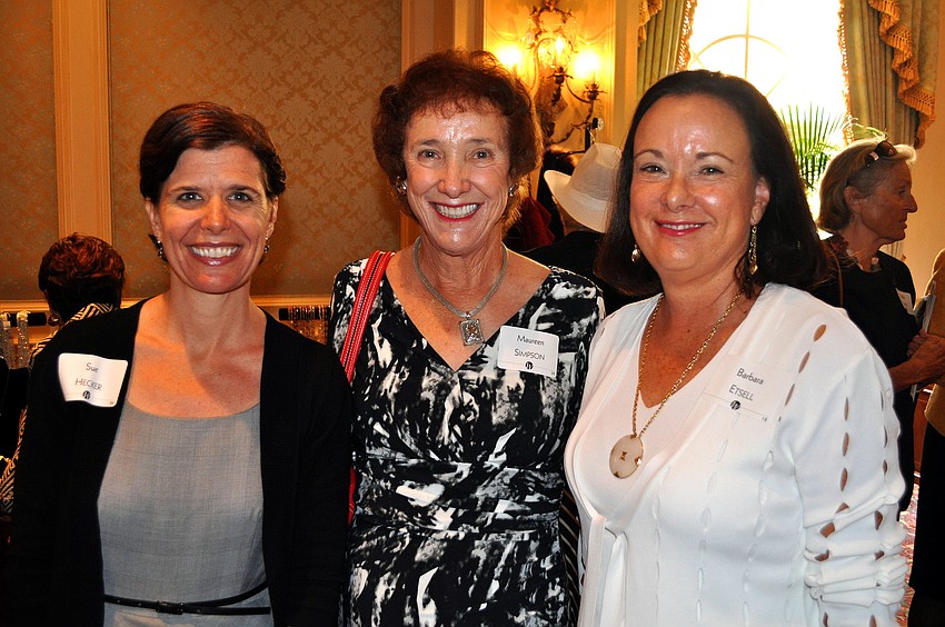 Sue Hecker, Maureen Simpson and Barbara Etsell