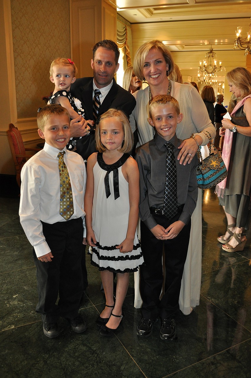 The Jackson family: JP, Caroline, David, Ansley, honoree Molly and Chip