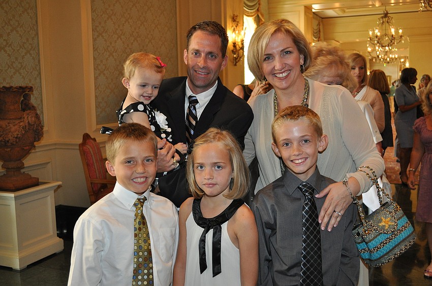 The Jackson family: JP, Caroline, David, Ansley, honoree Molly and Chip