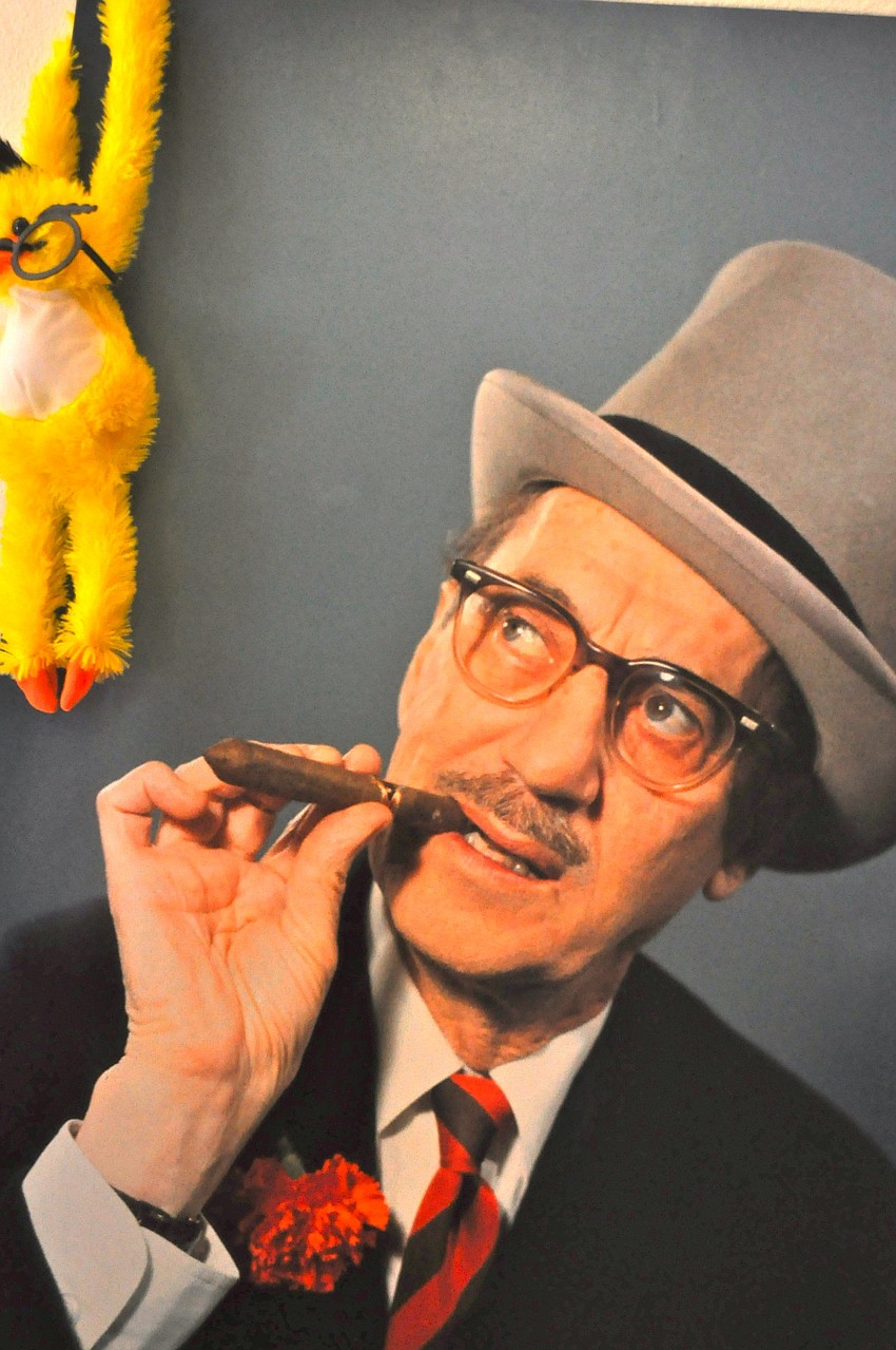 Groucho Marx artwork adorned the walls of the Senior Friendship Center.