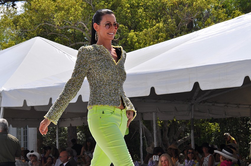 Models strutted the runway in Saks Fifth Avenue fashions.