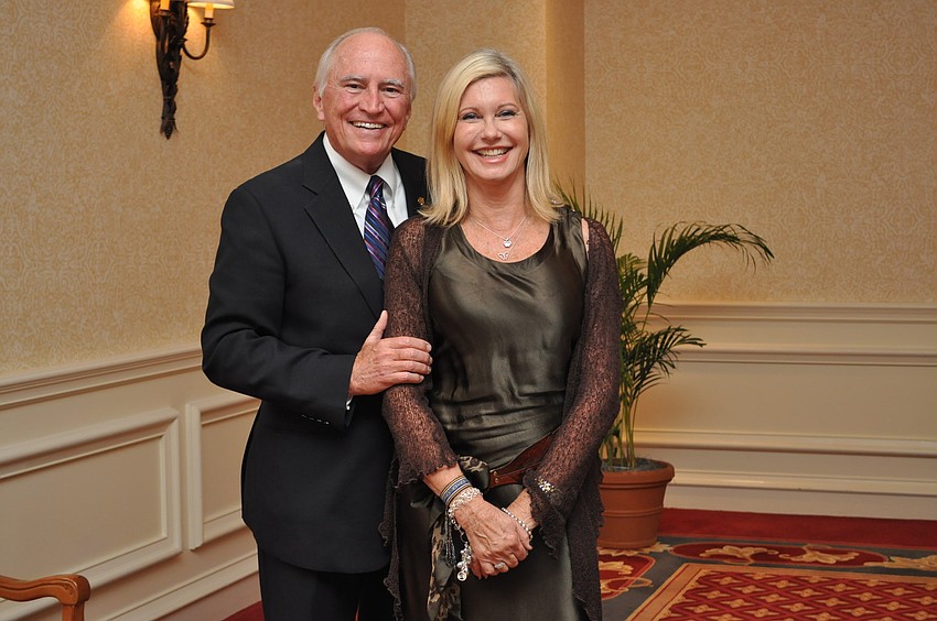 H. Lee Moffitt and guest speaker Olivia Newton-John
