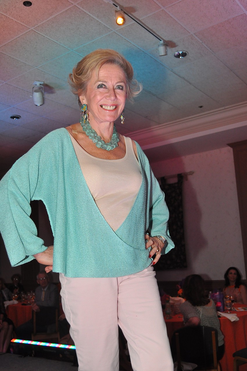 Molly Schechter poses on the catwalk.
