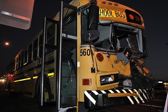 Upon collision, driver Charles Robbert Orr's leg became pinned in the wreckage, which prevented him from accessing the brake pedal, the report states.