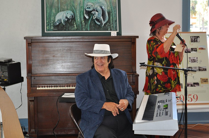 Sal Garcia and Linda Garcia. Sal Garcia provided live piano music for the event.