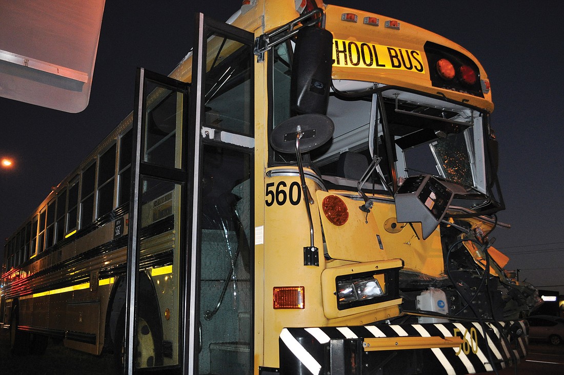 The 26 students riding Bus 560 all escaped the Jan. 5 crash with only minor injuries. Counselors were available at Braden River Middle Jan. 9 to meet with students.