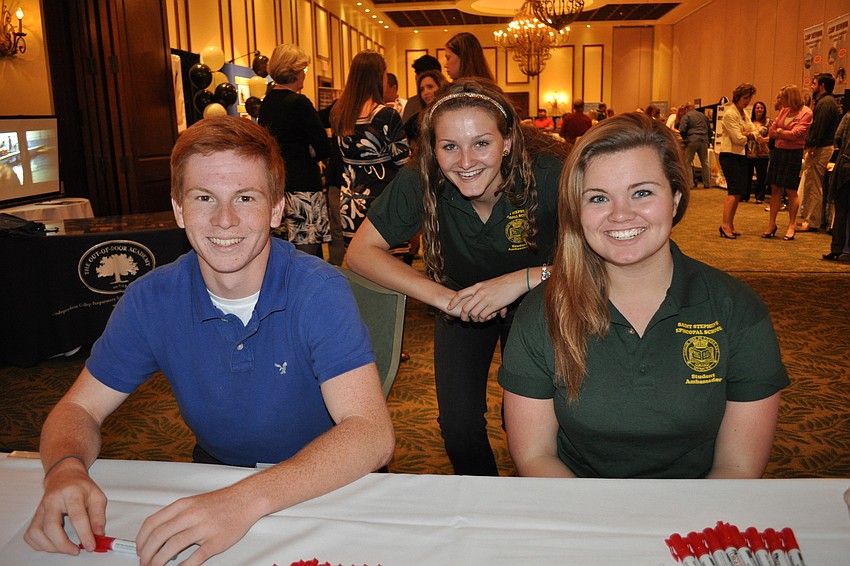 The Out-of-Door Academy's Josh Simon and St. Stephen's Episcopal Schoolâ€™s Tori Biach and Savannah Glasgo welcomed guests.