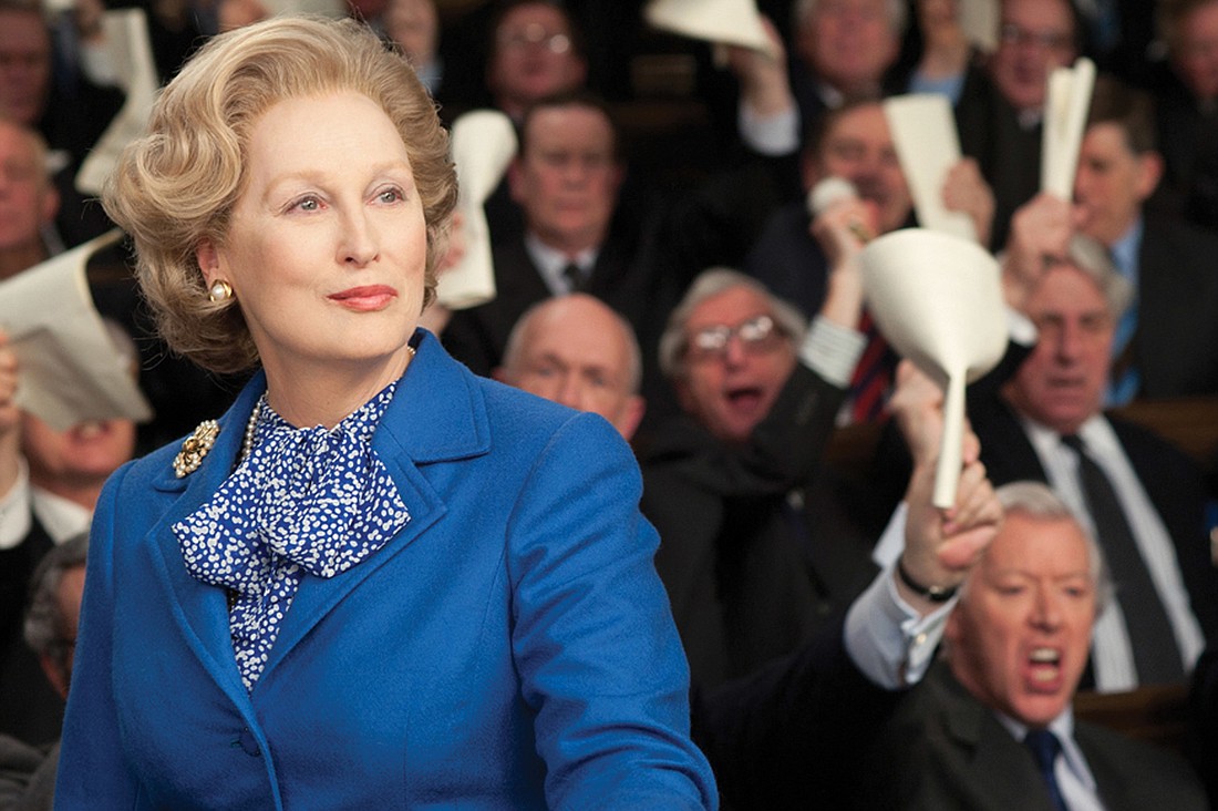 Meryl Streep embodies Margaret Thatcher in "The Iron Lady."