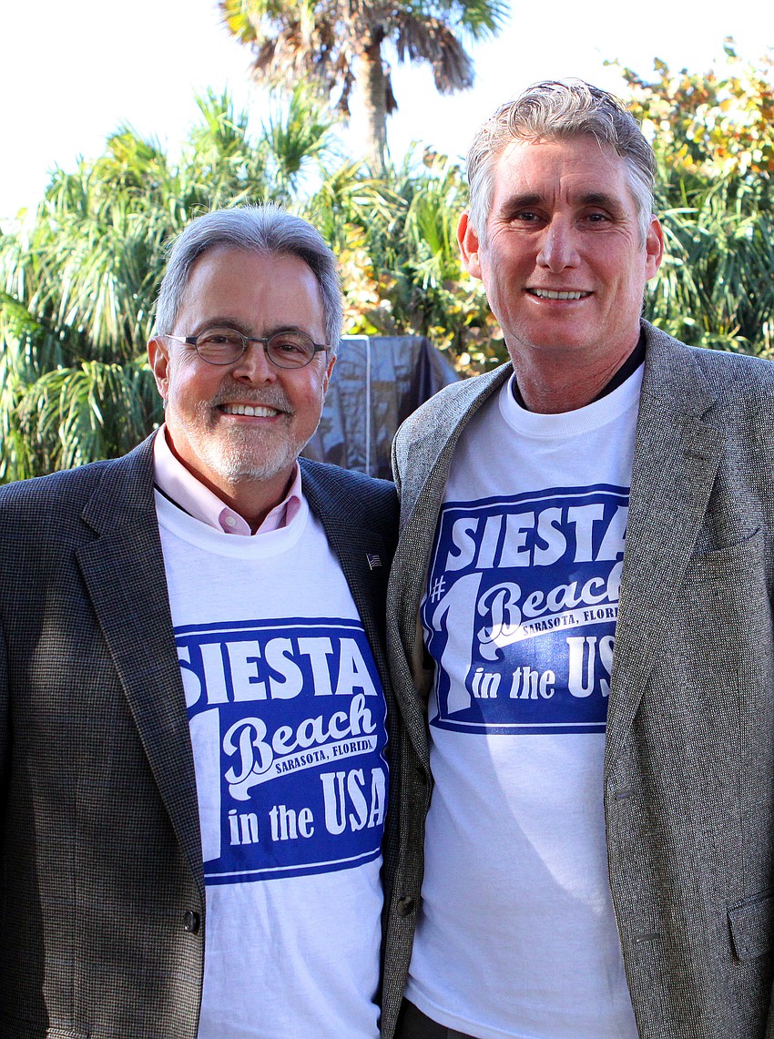 Joe Barbetta and John Thaxton in their #1 t-shirts.