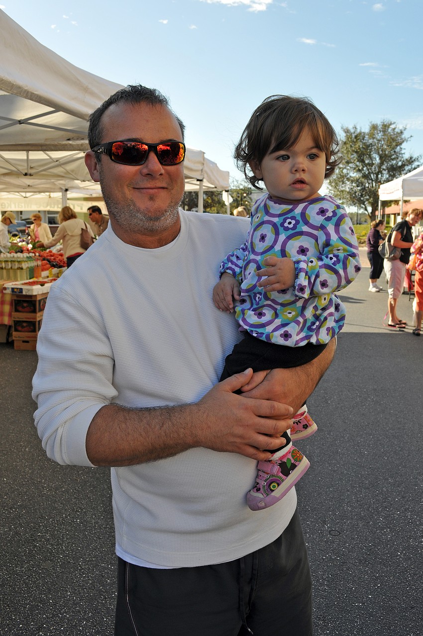 Lakewood Ranch resident Ed Wolcott enjoyed spending the morning with his 13-month-old daughter Mia Grace.