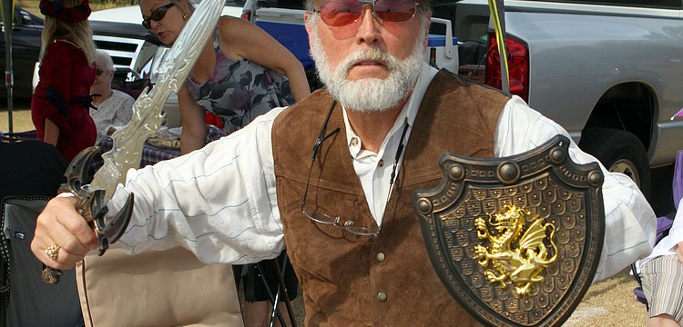 Frank Burberry really got into the Renaissance theme, Sunday, Jan. 22, at the Sarasota Polo Grounds.