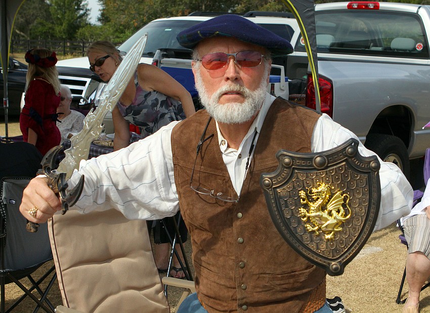 Frank Burberry really got into the Renaissance theme, Sunday, Jan. 22, at the Sarasota Polo Grounds.