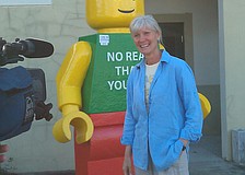 Legoman was released Jan. 26 by the Sarasota County Sheriff's Office into the custody of Burns Square property owner and artist Denise Kowal, founder of the Sarasota Chalk Festival.