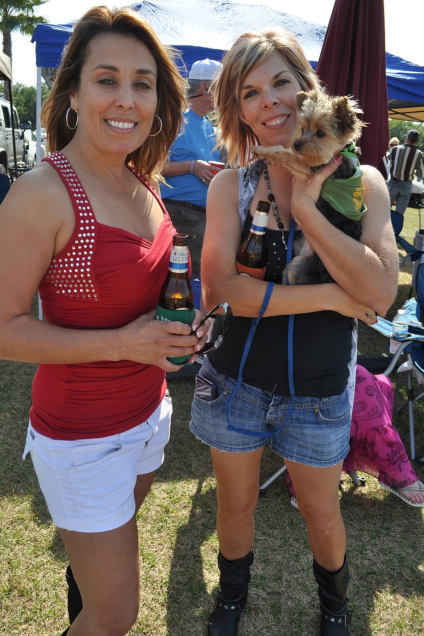 Karla Koening and Jessica Lytle, with Miles.