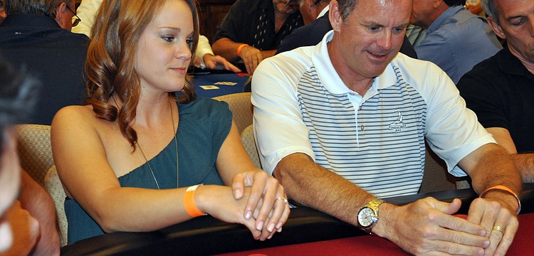 Jenny Hicks and Bob Bisplinghoff enjoyed playing in the poker tournament.