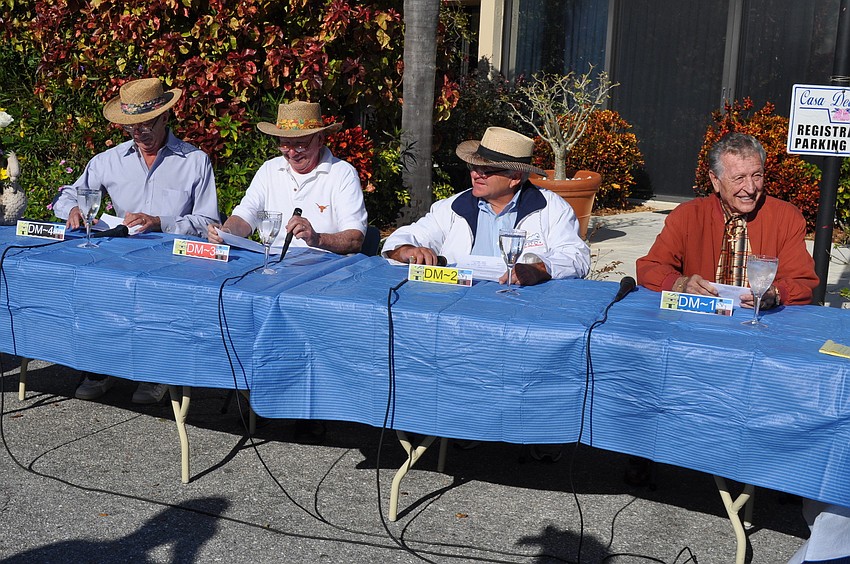 D.M. Williams (aka Brian Andre), D.M. Williams (aka Bill Fitzgibbons), D.M. Williams (aka Ed Cupolo) and the real D.M. Williams as the panelists for To Tell the Truth